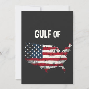 Gulf Of America Funny Trump USA Map Flag  Invitation