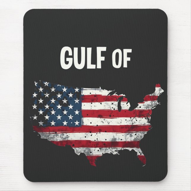 Gulf Of America Funny Trump USA Map Flag  Mouse Mat (Front)