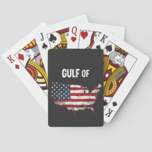 Gulf Of America Funny Trump USA Map Flag Playing Cards