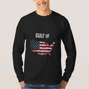 Gulf Of America Funny Trump USA Map Flag T-Shirt