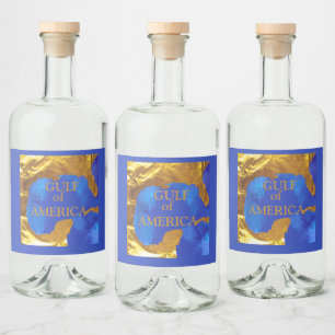 GULF OF AMERICA LIQUOR BOTTLE LABEL