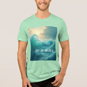 Gulf of America ocean sea green ocean waves Tri-Blend Shirt
