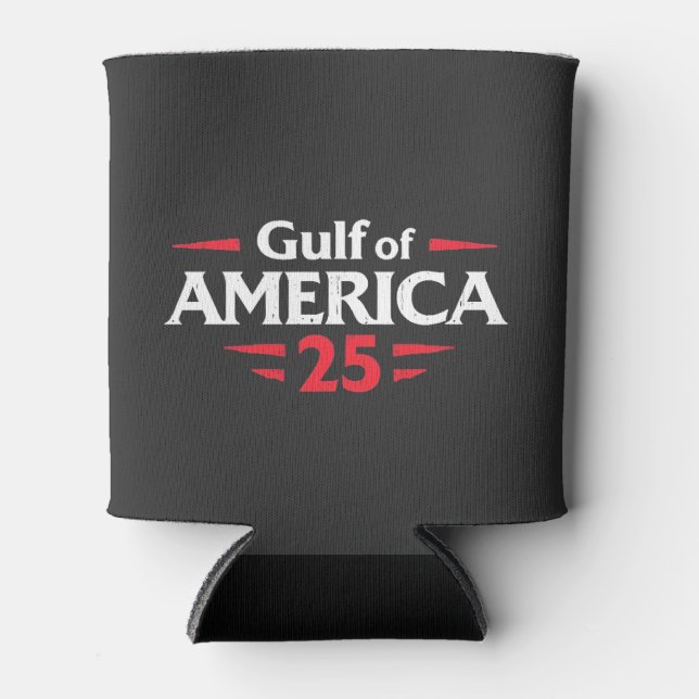 Gulf of America Patriotic American Trump USA Flag Can Cooler (Front)