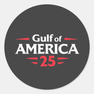 Gulf of America Patriotic American Trump USA Flag Classic Round Sticker