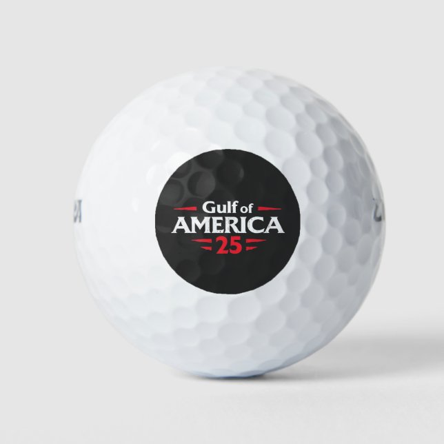 Gulf of America Patriotic American Trump USA Flag Golf Balls (Front)
