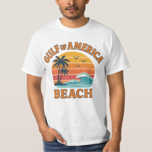Gulf of America Retro Beach Vibes Design T-Shirt