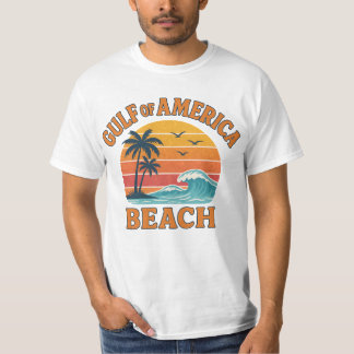 Gulf of America Retro Beach Vibes Design T-Shirt