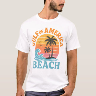 Gulf of America Retro Beach Vibes Design T-Shirt