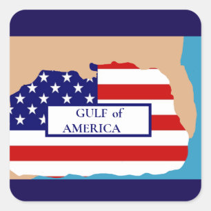 GULF OF AMERICA SQUARE STICKER