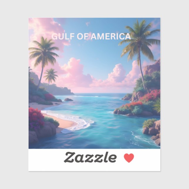 Gulf of America sticker pastel (Sheet)