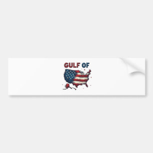 Gulf of America USA Map Trump USA Gulf of Mexico Bumper Sticker
