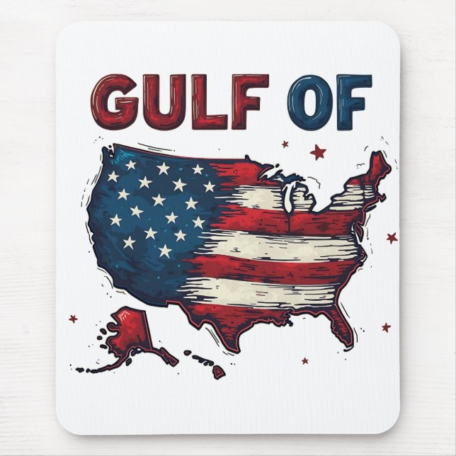 Gulf of America USA Map Trump USA Gulf of Mexico Mouse Mat (Front)