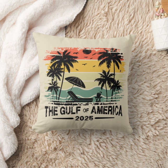 Gulf of America vintage American patriotic design Cushion (Blanket)