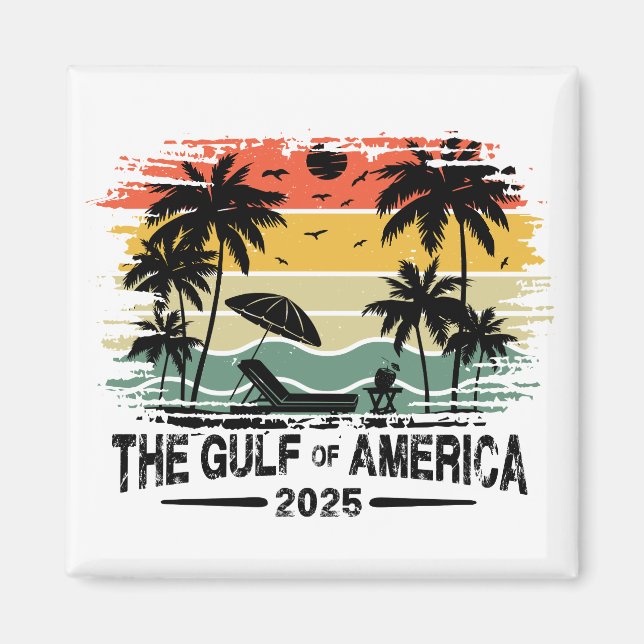 Gulf of America vintage American patriotic design Magnet (Front)
