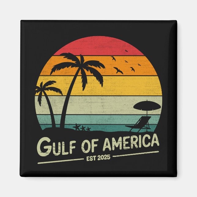 Gulf of America vintage American patriotic design Magnet (Front)