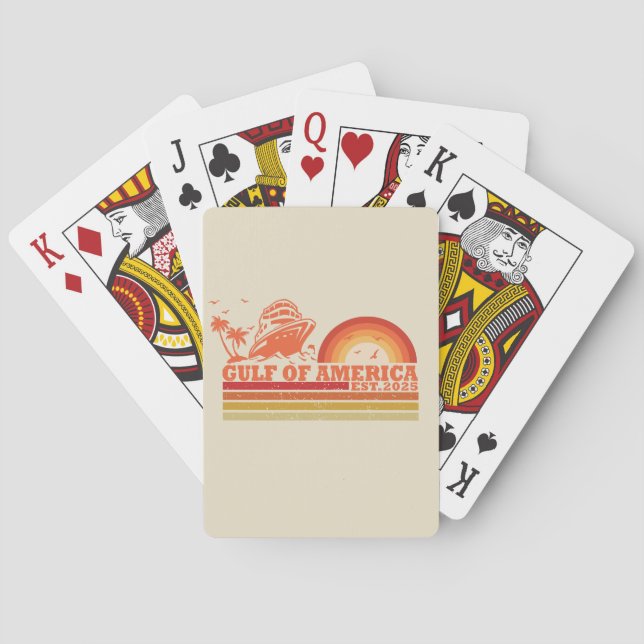 Gulf of America vintage American patriotic Playing Cards (Back)