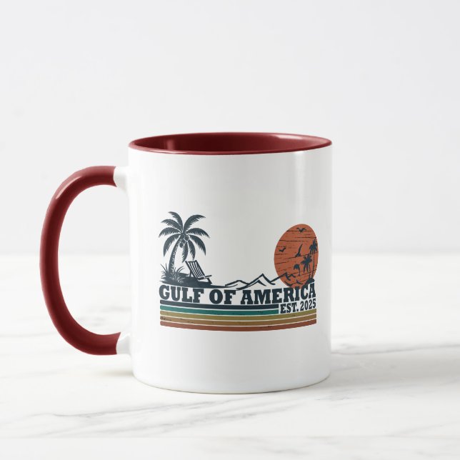 Gulf of America vintage patriotic design Mug (Left)