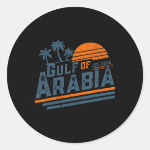 Gulf Of Arabia Est 2025 Trump Arabian Gulf Funny P Classic Round Sticker