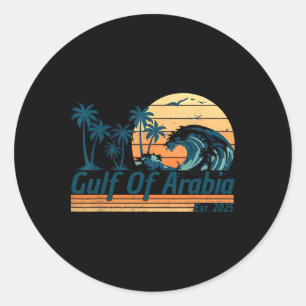 Gulf Of Arabia Est 2025 Trump Arabian Gulf Funny P Classic Round Sticker