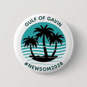 Gulf of Gavin Funny Political Humour 6 Cm Round Badge