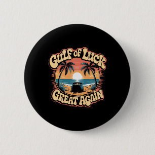 Gulf Of Luck St. Patrick’s Day Trump Retro Beach T 6 Cm Round Badge