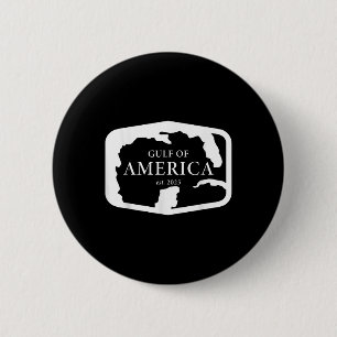Gulf Of Merica Usa America Funny Usa Flag  6 Cm Round Badge