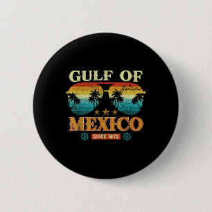 Gulf Of Mexico 1569 Historic Map  6 Cm Round Badge