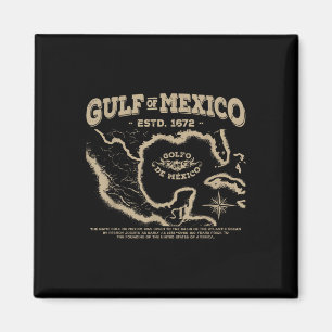 Gulf Of Mexico 1672 Map  Magnet
