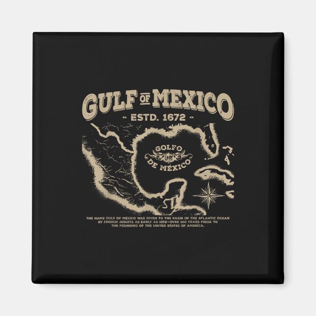 Gulf Of Mexico 1672 Map  Magnet (Front)