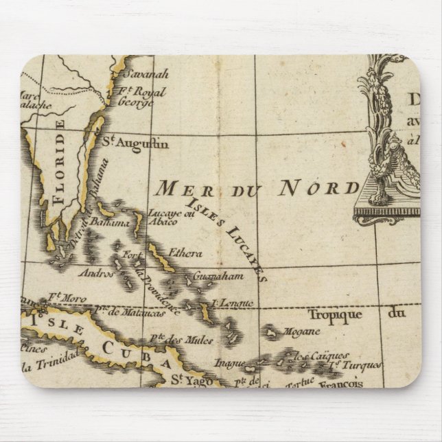 Gulf of Mexico, Caribbean Isles Mouse Mat (Front)