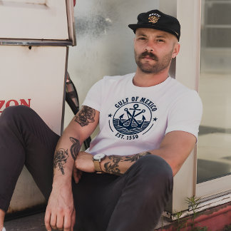 Gulf of Mexico Classic Nautical Badge Est. 1550 T-Shirt