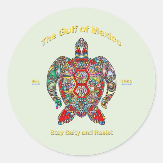 Gulf of Mexico Classic Round Sticker (Front)