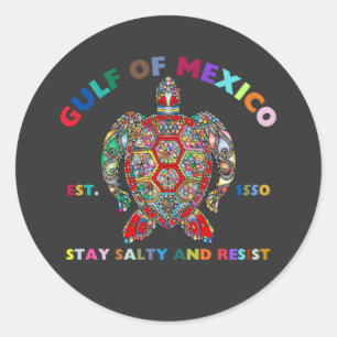 Gulf of mexico classic round sticker
