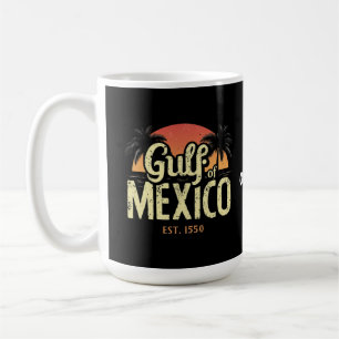 Gulf of Mexico est. 1550 Retro Beach Vibe Vintage Coffee Mug