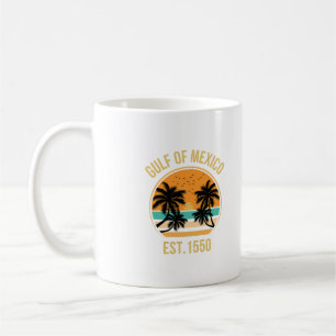 Gulf of Mexico Est 1550 Retro Vintage Beach Coffee Mug