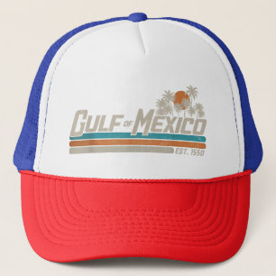 Gulf of Mexico Est 1550 Retro Vintage Beach Trucker Hat