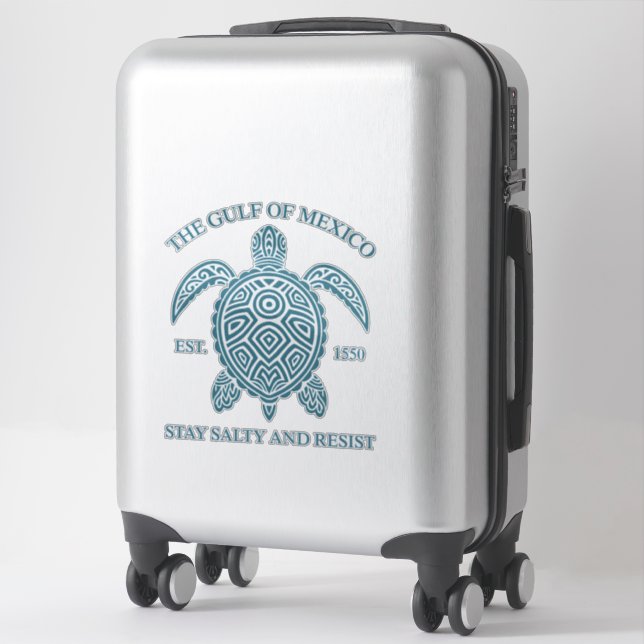 Gulf Of Mexico ESTD 1550 Stay Salty And Resist (Suitcase)