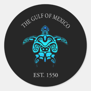 Gulf Of Mexico Forever Turtle T-shirt.png  Classic Round Sticker