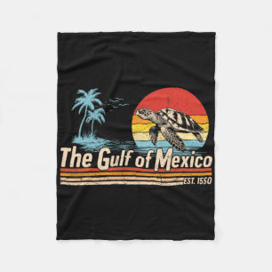 Gulf Of Mexico Forever Turtle Vintage Beach Mens W Fleece Blanket