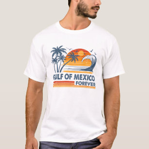Gulf Of Mexico Forever Vintage Palms Summer Holida T-Shirt