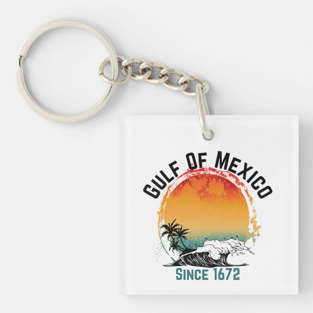 Gulf Of Mexico Key Ring (Front)