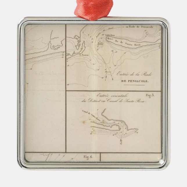 Gulf of Mexico Metal Tree Decoration (Front)