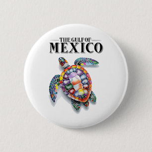 Gulf Of Mexico Never Forget Earth Day Save The Sea 6 Cm Round Badge
