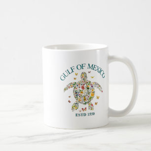 Gulf Of Mexico Not Usa America Floral Turtle Usa M Coffee Mug