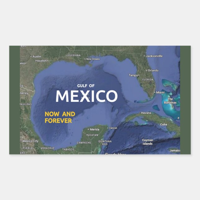 Gulf of Mexico Rectangular Sticker (Front)