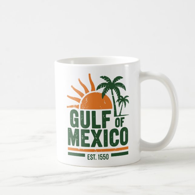 Gulf of Mexico Retro Travel Souvenir Coffee Mug (Right)