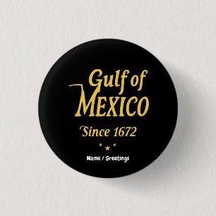 Gulf of Mexico Since 1672, Deep Dive into History 3 Cm Round Badge