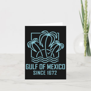 Gulf Of Mexico Since 1672 Retro Vintage Sunset' Card