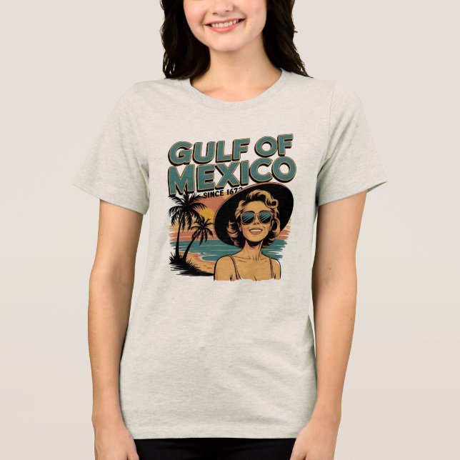 gulf of mexico since 1672 Tri-Blend shirt (Front)