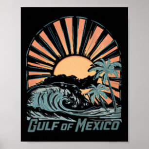 Gulf Of Mexico Since 1672 Vintage Beach 2 Sided T- Poster
